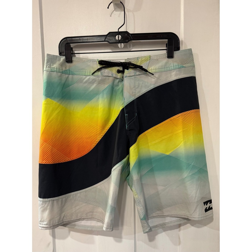 Billabong Platinum X Board Shorts Mens 33 Multicolor Gradient Surf Trunks